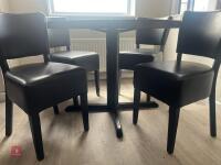 CIRCULAR DINING TABLE & 4 CHAIRS - 10