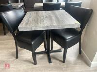 SQUARE DINING TABLE & 2 CHAIRS - 4