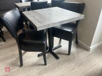 SQUARE DINING TABLE & 2 CHAIRS - 2