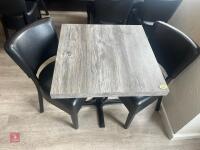 SQUARE DINING TABLE & 2 CHAIRS - 5