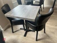 SQUARE DINING TABLE & 2 CHAIRS - 6