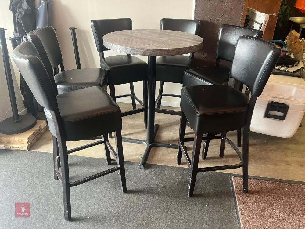 HIGH CIRCULAR TABLE & 6 CHAIRS