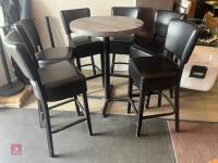 HIGH CIRCULAR TABLE & 6 CHAIRS - 2