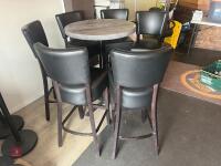 HIGH CIRCULAR TABLE & 6 CHAIRS - 12