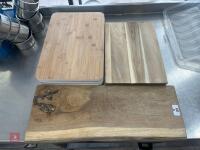 7 MIXED WOODEN CHOPPING BOARDS - 4