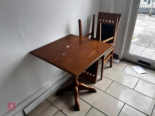 SQUARE TABLE & 2 CHAIRS