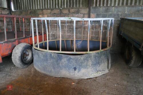 3 GALVANISED CATTLE ROUND FEEDERS