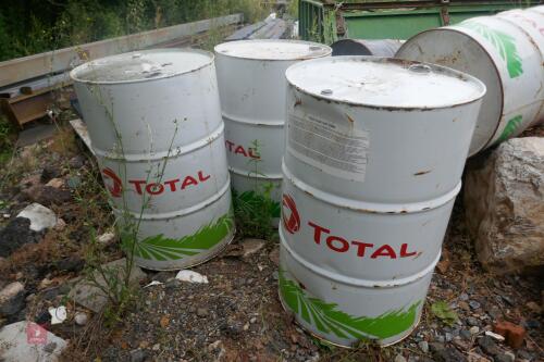 3 205 LITRE METAL OIL DRUMS