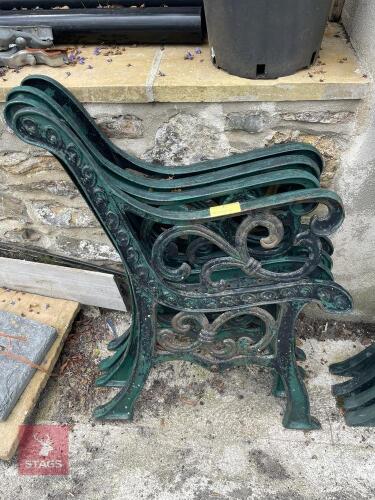 2 PAIRS OF CAST IRON BENCH END (1)