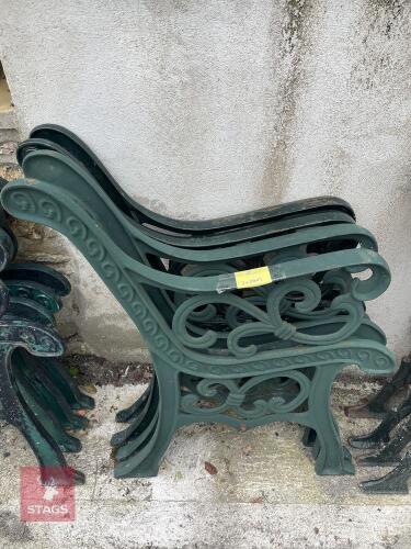 2 PAIRS OF CAST IRON BENCH END (2)