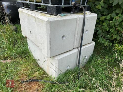 4 CONCRETE BLOCKS/BOLLARDS