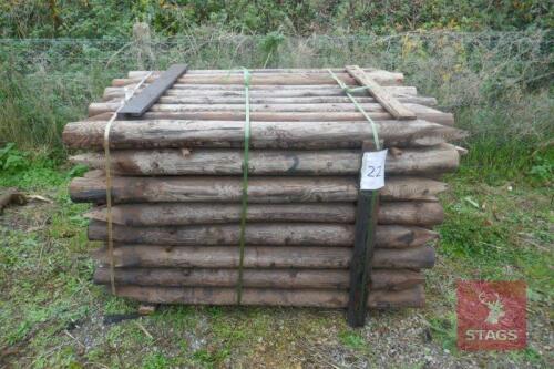 72 X 5'6" TREATED WOODEN STAKES (NO 22)