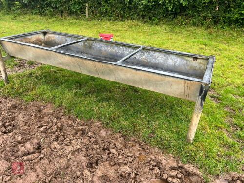 8' FREESTANDING GALV CATTLE FEED TROUGH