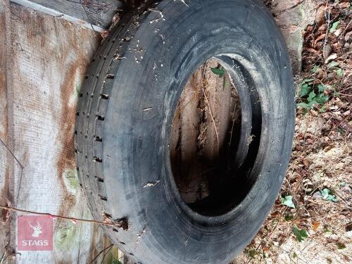 TWO LORRY/TRAILER TYRES