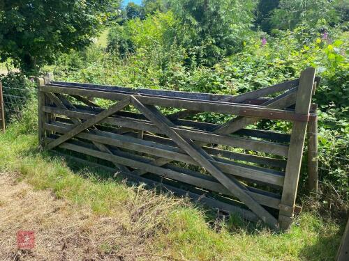 3 X 12FT WOODEN GATES WITH HANGERS