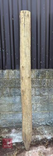 7' LONG WOODEN POST WITH 6-7'' TOP