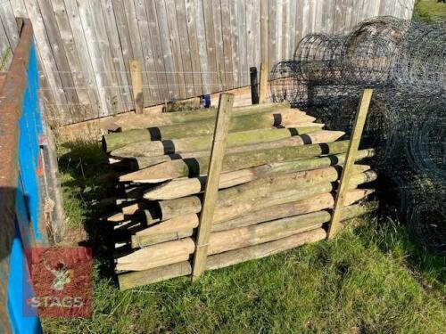 PALLET OF USED FENCING STAKES