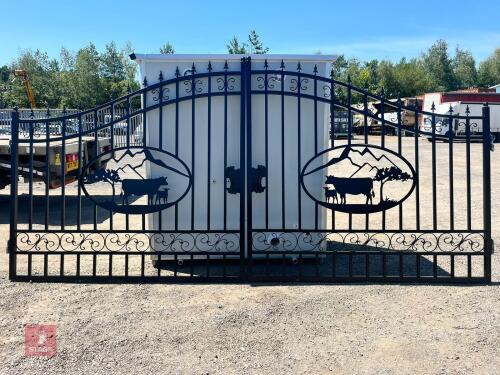 DRIVEWAY METAL GATES COW DESIGN