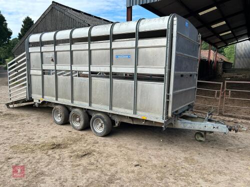 14' IFOR WILLIAMS TRI AXLE STOCK BOX