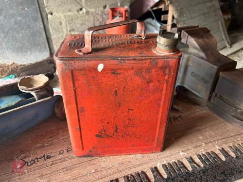 VINTAGE FUEL CAN C/W BRASS LID