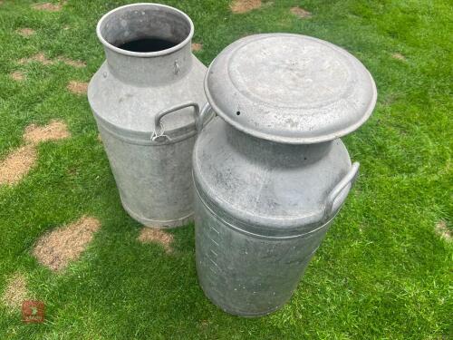 2 AL MILK CHURNS