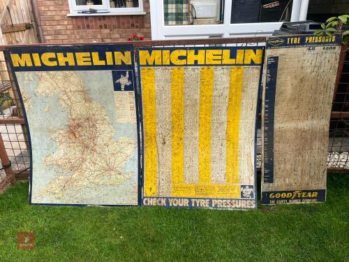 3 ORIGINAL TYRE PRESSURE CHARTS