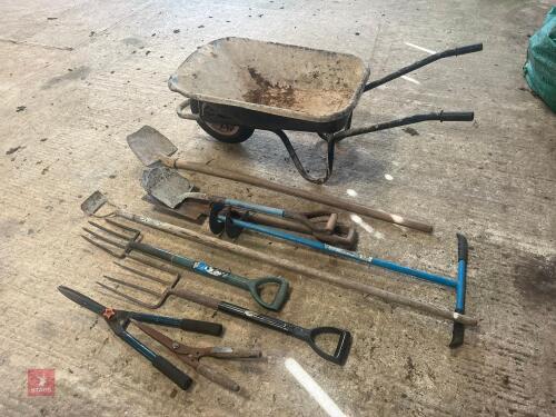 WHEELBARROW & GARDEN TOOLS