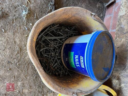 BUCKET OF 4'' NAILS