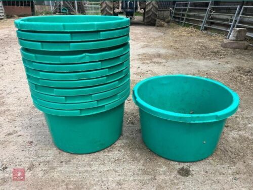 12 GREEN EQUINE/STORAGE/PLANT TUBS