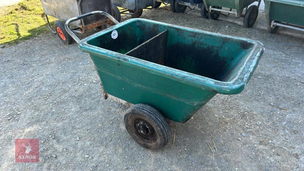 GREEN HIGH CAPACITY HAY BARROW