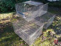3 GALVANISED WIRE CAGES - 3