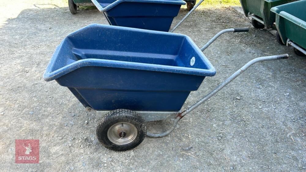 BLUE HIGH CAPACITY TIPPING WHEELBARROW