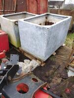 2 RIVETED GALVANISED WATER TANKS