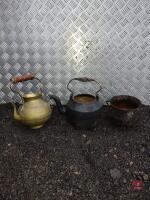 VINTAGE KETTLES & CAST POT