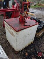 VINTAGE SHELL OIL DISPENSING CABINET