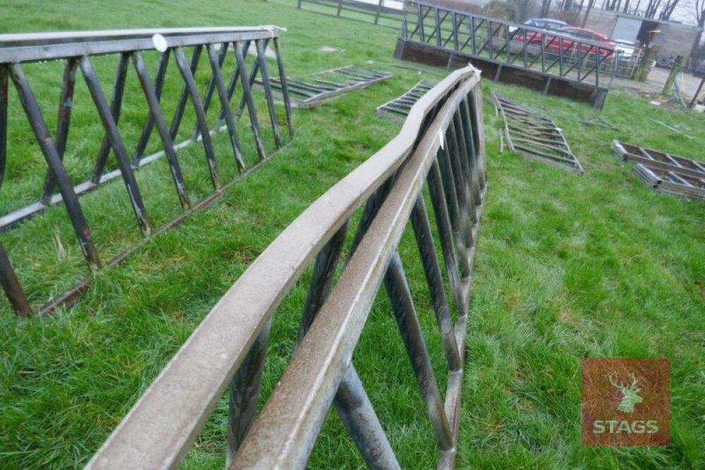 2 15' GALV CATTLE FEED BARRIER TOPS (A)