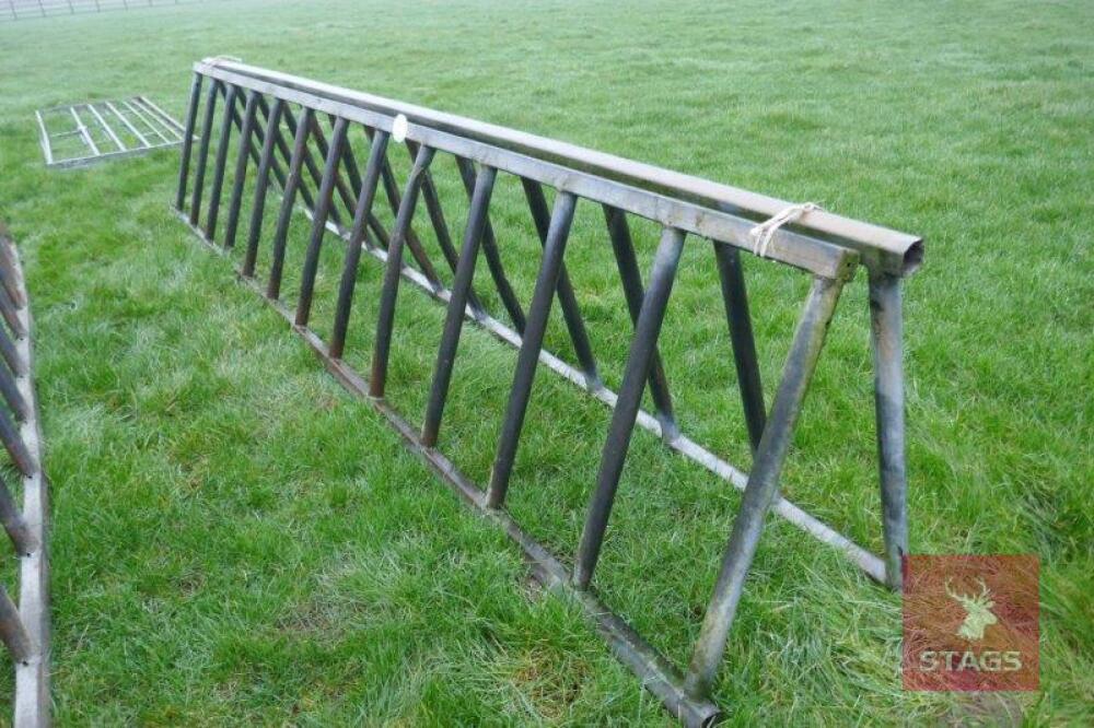 2 15' GALV CATTLE FEED BARRIER TOPS (B)