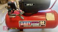 SEALEY 50L AIR COMPRESSOR - 9