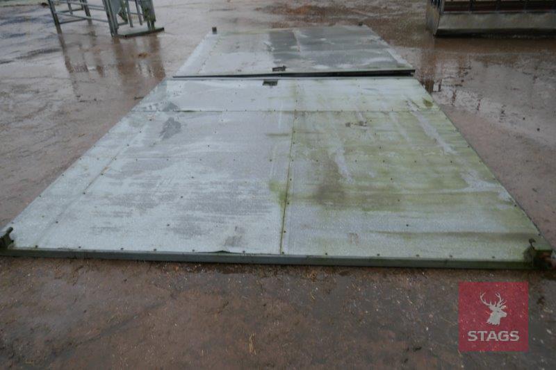 2 LARGE GALV SHEETED DOORS