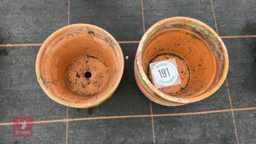 5 TERRACOTTA PLANT POTS