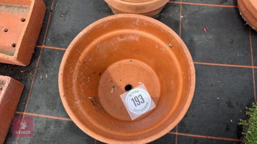 3 TERRACOTTA PLANT POTS