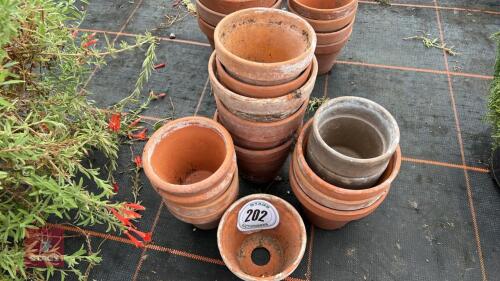 15 MIXED TERRACOTTA PLANT POTS