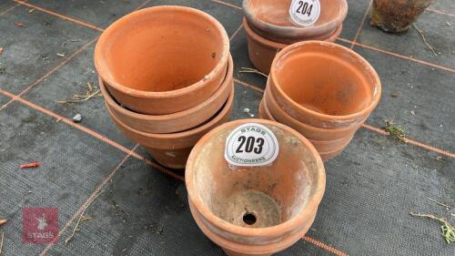 9 MIXED TERRACOTTA PLANT POTS