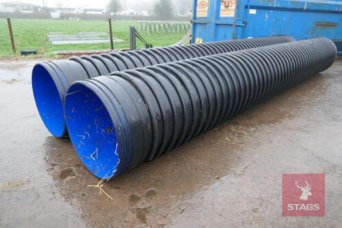 2 LARGE PLASTIC POLYPIPES