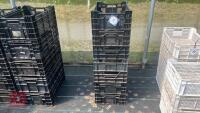 7 BLACK PLASTIC CRATES