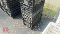 7 BLACK PLASTIC CRATES - 4