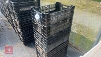 7 BLACK PLASTIC CRATES - 5