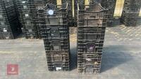 10 BLACK PLASTIC CRATES - 2