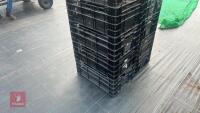 10 BLACK PLASTIC CRATES - 5