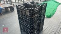 10 BLACK PLASTIC CRATES - 4